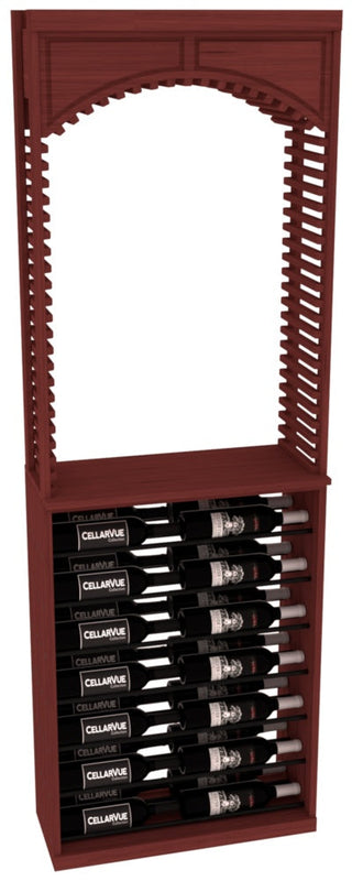Elementcollection 26 Cellar Arch Horizontal Display Combo Black Metal Rail Cherry Stained