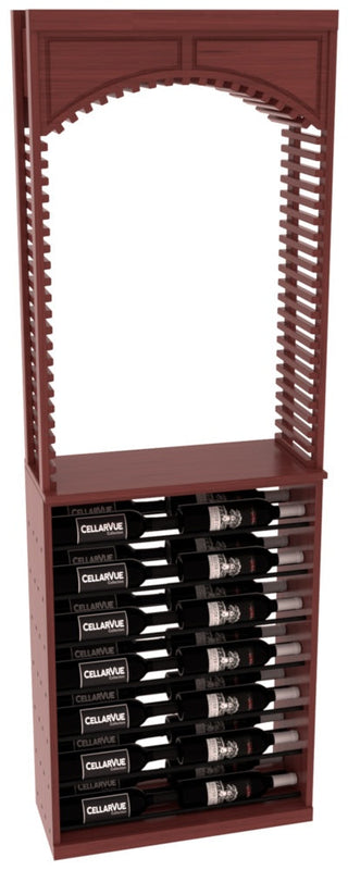 Elementcollection 26 Cellar Arch Horizontal Display Combo Black Metal Rail Cherry Stained