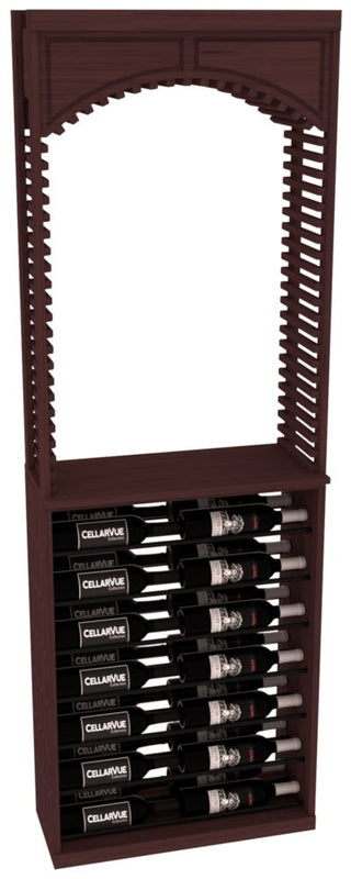 Elementcollection 26 Cellar Arch Horizontal Display Combo Black Metal Rail Walnut Stained