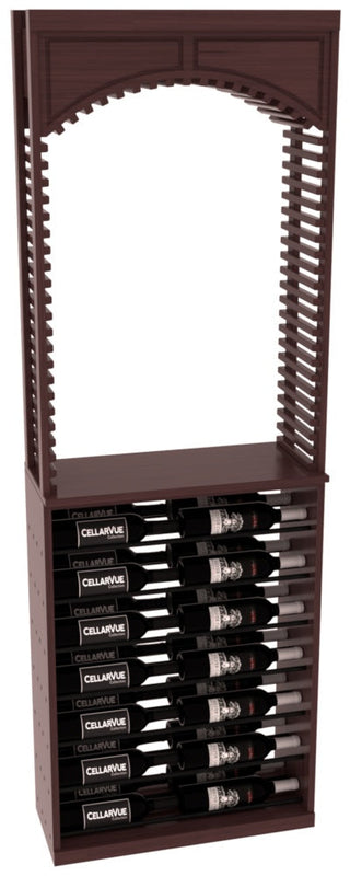 Elementcollection 26 Cellar Arch Horizontal Display Combo Black Metal Rail Walnut Stained