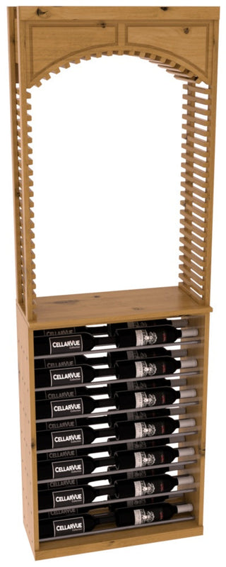 Elementcollection 26 Cellar Arch Horizontal Display Combo Gunmetal Rail Cherry Stained