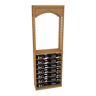Elementcollection 26 Cellar Arch Horizontal Display Combo Black Metal Rail Walnut Stained