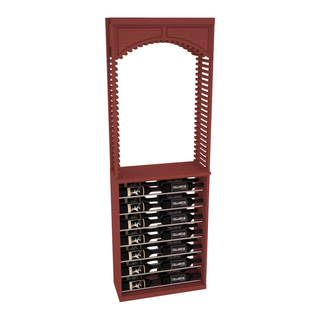 Elementcollection 26 Cellar Arch Horizontal Display Combo Black Metal Rail Oak Stained
