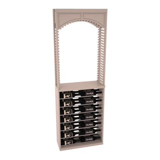 Elementcollection 26 Cellar Arch Horizontal Display Combo Black Metal Rail Cherry Stained