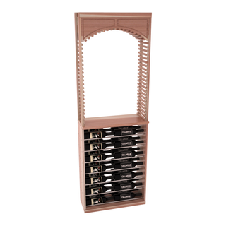 Elementcollection 26 Cellar Arch Horizontal Display Combo Black Metal Rail Cherry Stained