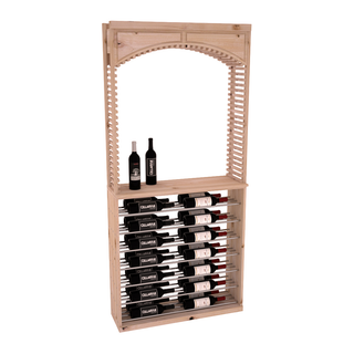 Elementcollection 35 Cellar Arch Horizontal Wine Display Combo Walnut Stained