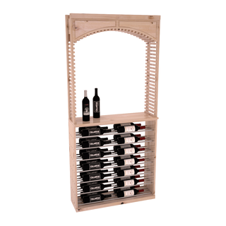 Elementcollection 35 Cellar Arch Horizontal Display Combo Black Metal Rail Oak Stained