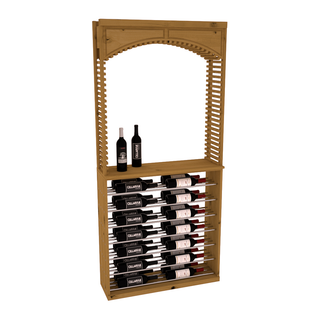 Elementcollection 35 Cellar Arch Horizontal Display Combo Black Metal Rail Cherry Stained