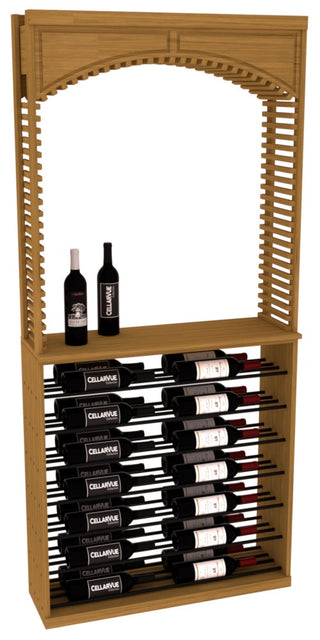 Elementcollection 35 Cellar Arch Horizontal Display Combo Black Metal Rail Oak Stained