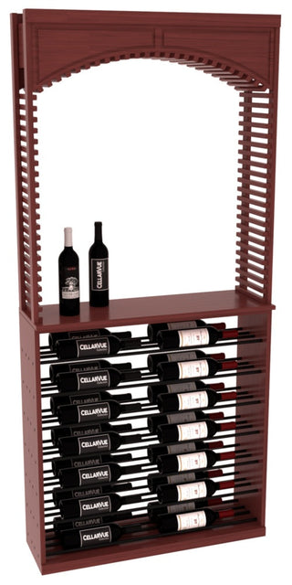 Elementcollection 35 Cellar Arch Horizontal Display Combo Black Metal Rail Cherry Stained