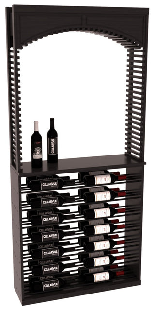 Elementcollection 35 Cellar Arch Horizontal Display Combo Black Metal Rail Black Stained
