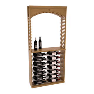 Elementcollection 35 Cellar Arch Horizontal Wine Display Combo Oak Stained