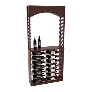 Elementcollection 35 Cellar Arch Horizontal Wine Display Combo Walnut Stained