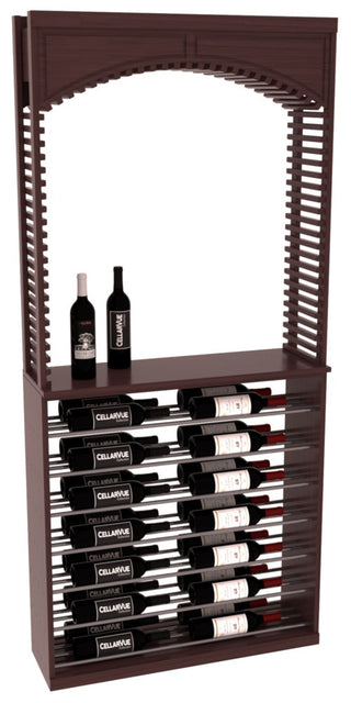 Elementcollection 35 Cellar Arch Horizontal Display Combo Gunmetal Rail Walnut Stained