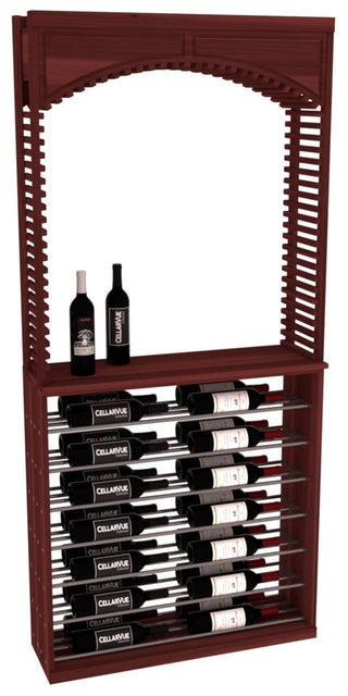 Elementcollection 35 Cellar Arch Horizontal Display Combo Gunmetal Rail Cherry Stained