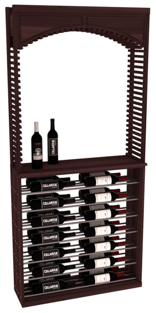 Elementcollection 35 Cellar Arch Horizontal Display Combo Gunmetal Rail Walnut Stained