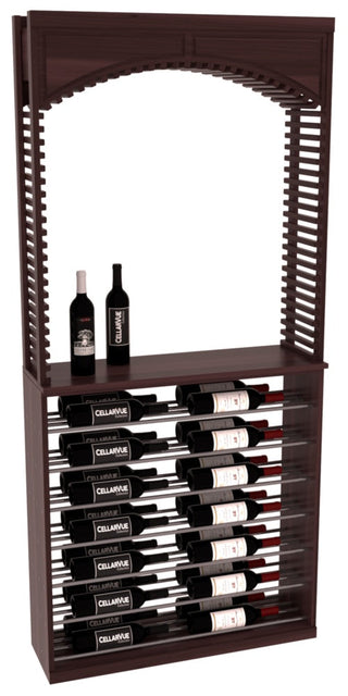 Elementcollection 35 Cellar Arch Horizontal Display Combo Gunmetal Rail Walnut Stained