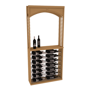 Elementcollection 35 Cellar Arch Horizontal Wine Display Combo Walnut Stained