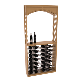 Elementcollection 35 Cellar Arch Horizontal Wine Display Combo Walnut Stained