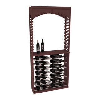 Elementcollection 35 Cellar Arch Horizontal Display Combo Black Metal Rail Cherry Stained