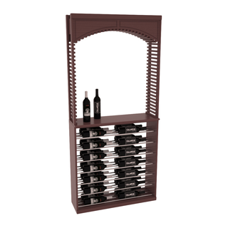 Elementcollection 35 Cellar Arch Horizontal Wine Display Combo Walnut Stained