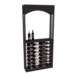 Elementcollection 35 Cellar Arch Horizontal Display Combo Black Metal Rail Walnut Stained