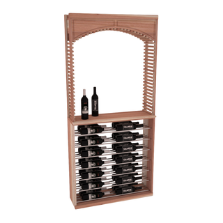 Elementcollection 35 Cellar Arch Horizontal Display Combo Black Metal Rail Oak Stained