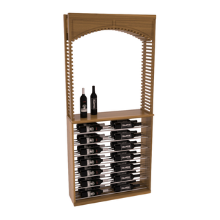 Elementcollection 35 Cellar Arch Horizontal Wine Display Combo Oak Stained