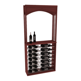 Elementcollection 35 Cellar Arch Horizontal Display Combo Black Metal Rail Cherry Stained
