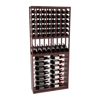 Elementcollection 35 High Reveal Horizontal Wine Display Combo Oak Stained