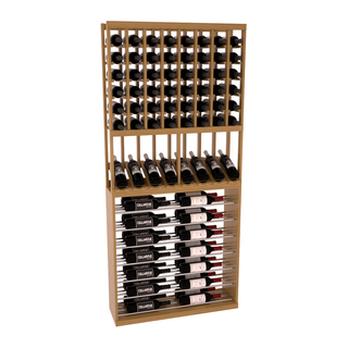 Elementcollection 35 High Reveal Horizontal Wine Display Combo Oak Stained