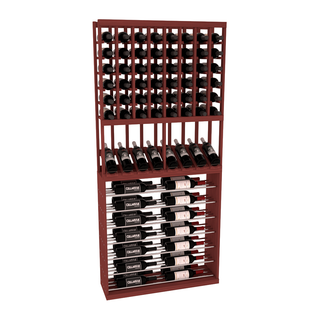Elementcollection 35 High Reveal Horizontal Display Combo Black Metal Rail Cherry Stained