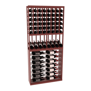 Elementcollection 35 High Reveal Horizontal Display Combo Black Metal Rail Cherry Stained