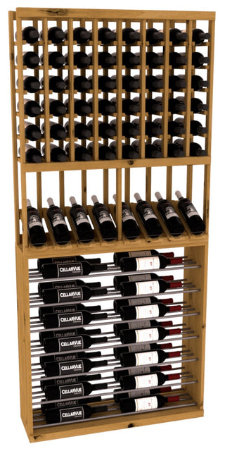 Elementcollection 35 High Reveal Horizontal Display Combo Gunmetal Rail Oak Stained