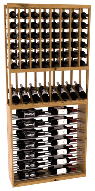 Elementcollection 35 High Reveal Horizontal Display Combo Gunmetal Rail Oak Stained