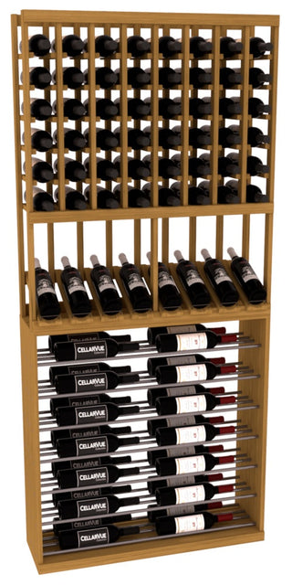 Elementcollection 35 High Reveal Horizontal Display Combo Gunmetal Rail Oak Stained