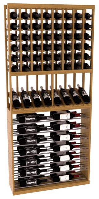 Elementcollection 35 High Reveal Horizontal Display Combo Gunmetal Rail Oak Stained