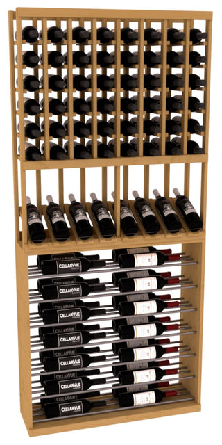 Elementcollection 35 High Reveal Horizontal Display Combo Gunmetal Rail Oak Stained