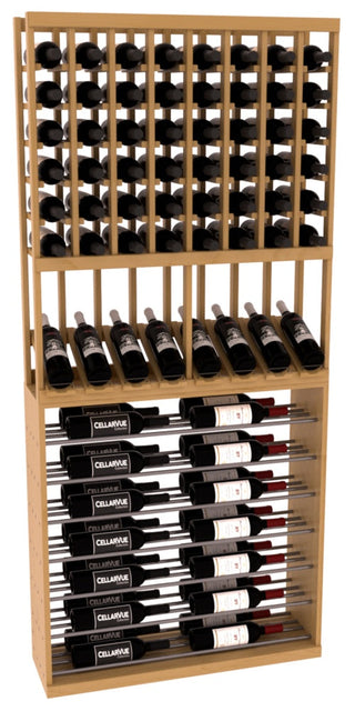 Elementcollection 35 High Reveal Horizontal Display Combo Gunmetal Rail Oak Stained