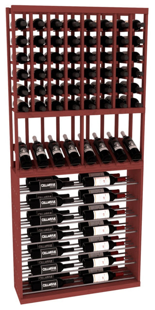 Elementcollection 35 High Reveal Horizontal Display Combo Gunmetal Rail Cherry Stained