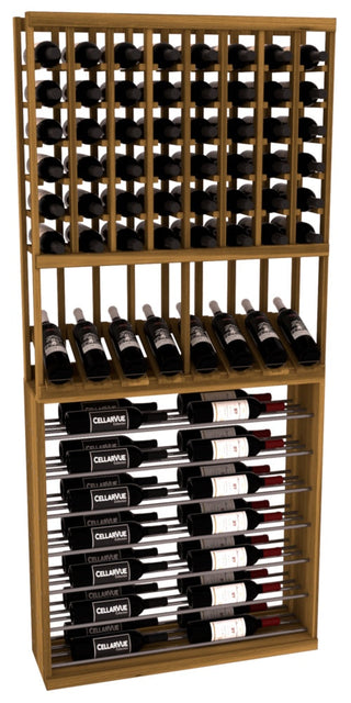 Elementcollection 35 High Reveal Horizontal Display Combo Gunmetal Rail Oak Stained