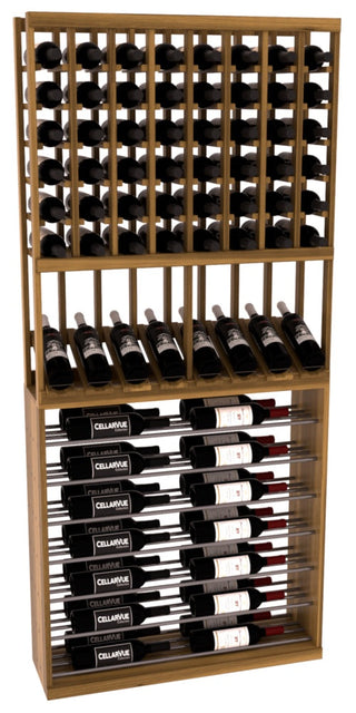 Elementcollection 35 High Reveal Horizontal Display Combo Gunmetal Rail Oak Stained