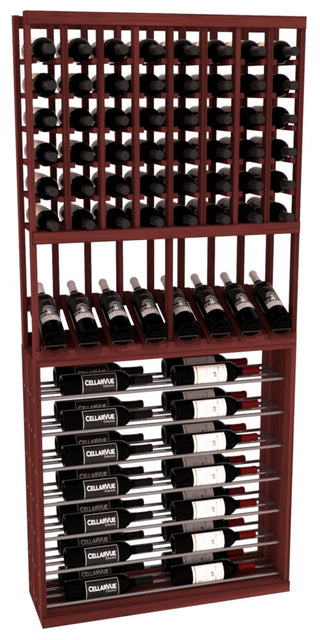 Elementcollection 35 High Reveal Horizontal Display Combo Gunmetal Rail Cherry Stained