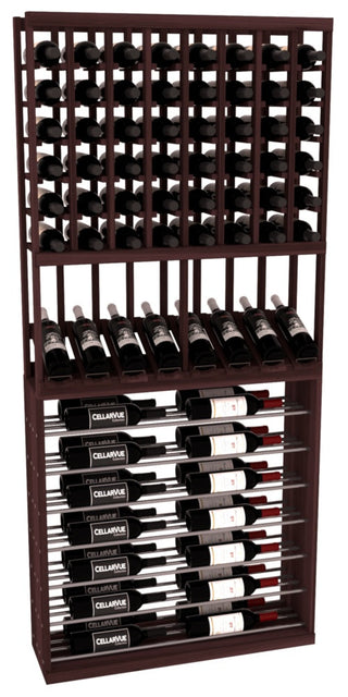 Elementcollection 35 High Reveal Horizontal Display Combo Gunmetal Rail Walnut Stained