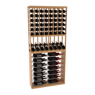 Elementcollection 35 High Reveal Horizontal Display Combo Black Metal Rail Walnut Stained