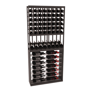 Elementcollection 35 High Reveal Horizontal Display Combo Black Metal Rail Greywash Stained