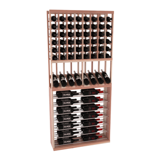 Elementcollection 35 High Reveal Horizontal Wine Display Combo Walnut Stained