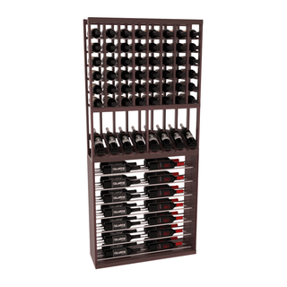 Elementcollection 35 High Reveal Horizontal Display Combo Black Metal Rail Oak Stained