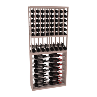 Elementcollection 35 High Reveal Horizontal Display Combo Black Metal Rail Cherry Stained