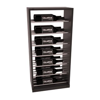 Elementcollection 17 5 Horizontal Base Display Black Metal Rail Walnut Stained